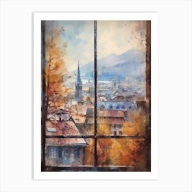 Winter Cityscape Lucerne Switzerland 4 Art Print