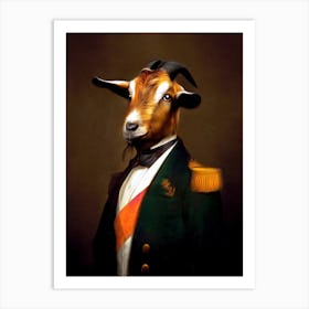 Sergeant Dietrich The Goat Pet Portraits Art Print