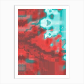 Abstract Red And Blue Art Print