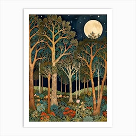 William Morris Forest At Night 15 Art Print