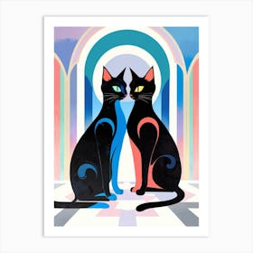 Two Cats 6 Art Print