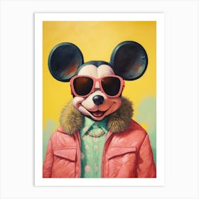 Mickey Mouse Fashion Art Art Print