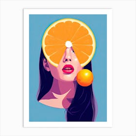 Orange Slice, Pop art Art Print