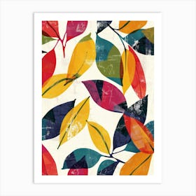 Colorful Leaves Canvas Print Art Print