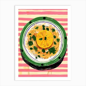 A Plate Of Pumpkins, Autumn Food Illustration Top View 55 Art Print