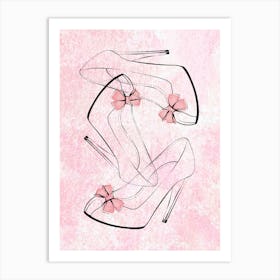 Pink Heels Art Print