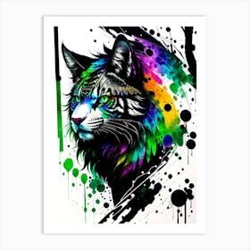 Rainbow Cat Art Print