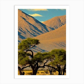 Etosha National Park Namibia Vintage Poster Art Print