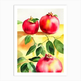 Pomegranate Italian Watercolour fruit Art Print