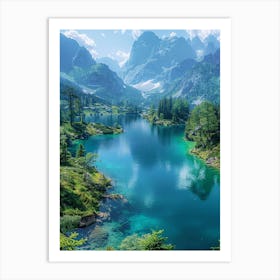 Lake In The Mountains 20 Art Print