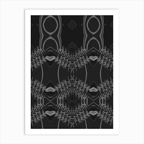 Abstract Black And White Pattern 7 Art Print