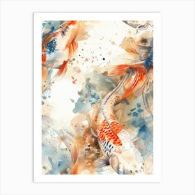 Watercolor Koi 23 Art Print