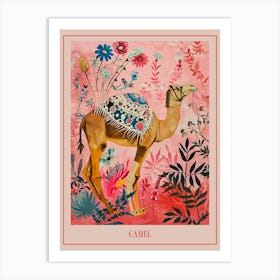 Floral Animal Painting Camel 1 Poster Art Print