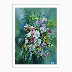 Bouquet of wild flowers Art Print