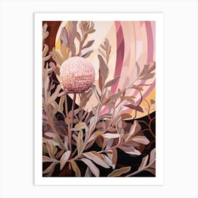 Globe Amaranth Flower Painting Art Print