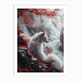 Beautiful Fantasy White Fox 8 Art Print