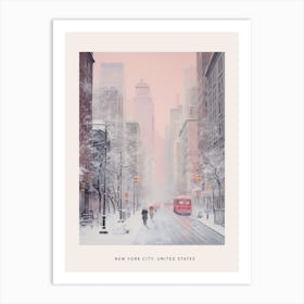 Dreamy Winter Painting Poster New York City Usa 5 Art Print