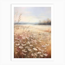 Wildflower Field Oil Painting Art Print