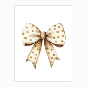 Cute dotted ribbon Art Print