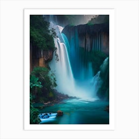 Cataratas De Agua Azul, Mexico Realistic Photograph (2) Art Print