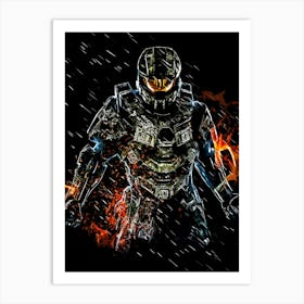 Halo fire Art Print