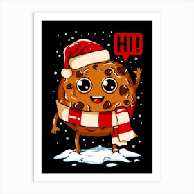 Hi Christmas Cookie Art Print