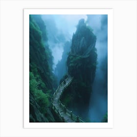 Chinese Cliffs Art Print