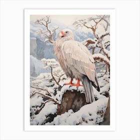 Winter Bird Painting Vulture 3 Art Print