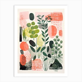 Humboldt Botanical Gardens Abstract Riso Style 1 Art Print