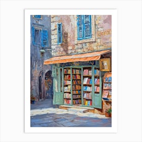 Dubrovnik Book Nook Bookshop 3 Art Print