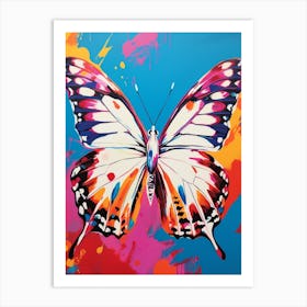 Pop Art White Admiral Butterfly 4 Art Print