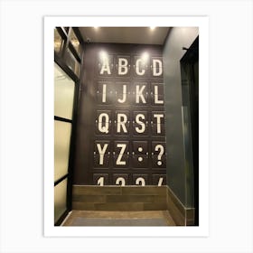 Alphabetical list Print Art Print