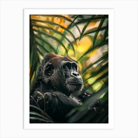 Gorilla In The Rainforest Art Print