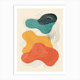 Abstract Wavy Lines Art Print