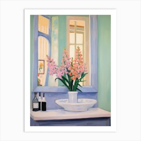 A Vase With Foxglove, Flower Bouquet 2 Art Print