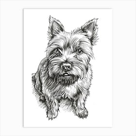 Lakeland Terrier Dog Line Sketch 3 Art Print