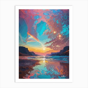 Colorful Fantasy sky Art Print