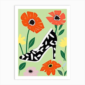 Petal Pathways: Blooms on High Heels Art Print