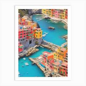 Mediterranean Cinqueterre Port Art Print