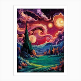 Starry Night Sky 2 Art Print