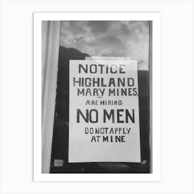 Sign, Silverton, Colorado By Russell Lee Art Print