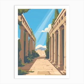 Greek Temples Art Print