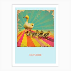 Explore Duckling & Duck Poster Art Print