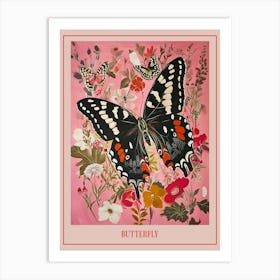 Floral Animal Painting Butterfly 4 Poster Art Print