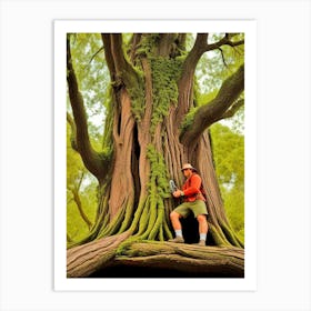 Man In A Tree Art Print