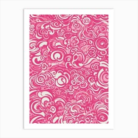 Pink Swirls Art Print