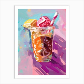 A Frapuccino Oil Painting 1 Art Print