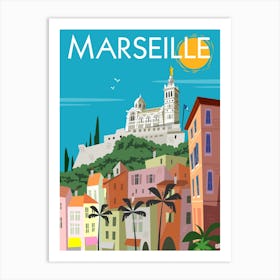 Marseille Poster Colourful Art Print