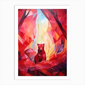 Colourful Abstract Geometric Polygons 4 Art Print