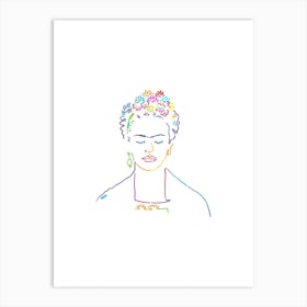 Frida Colors Line Art Print